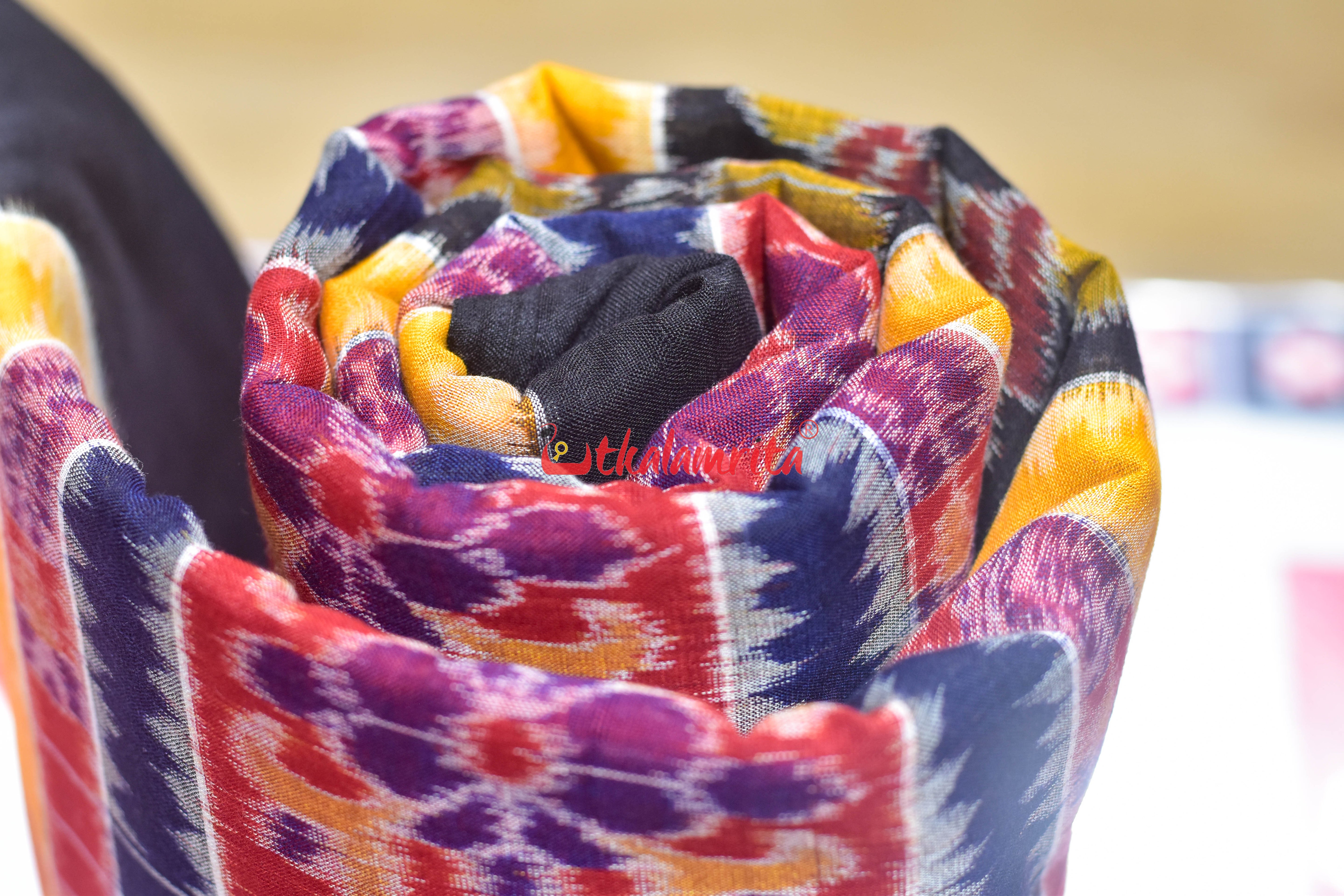 Red Yellow Utkala Lakhmi Cotton (Fabric)