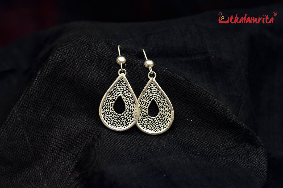 Silver Filigree Teardrops