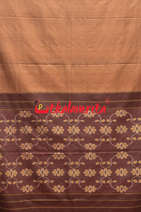 Natural Dye Plain Kumbha Khandua Silk Saree