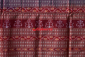 Blue Sankh and Fish Bomkai Sambalpuri Silk