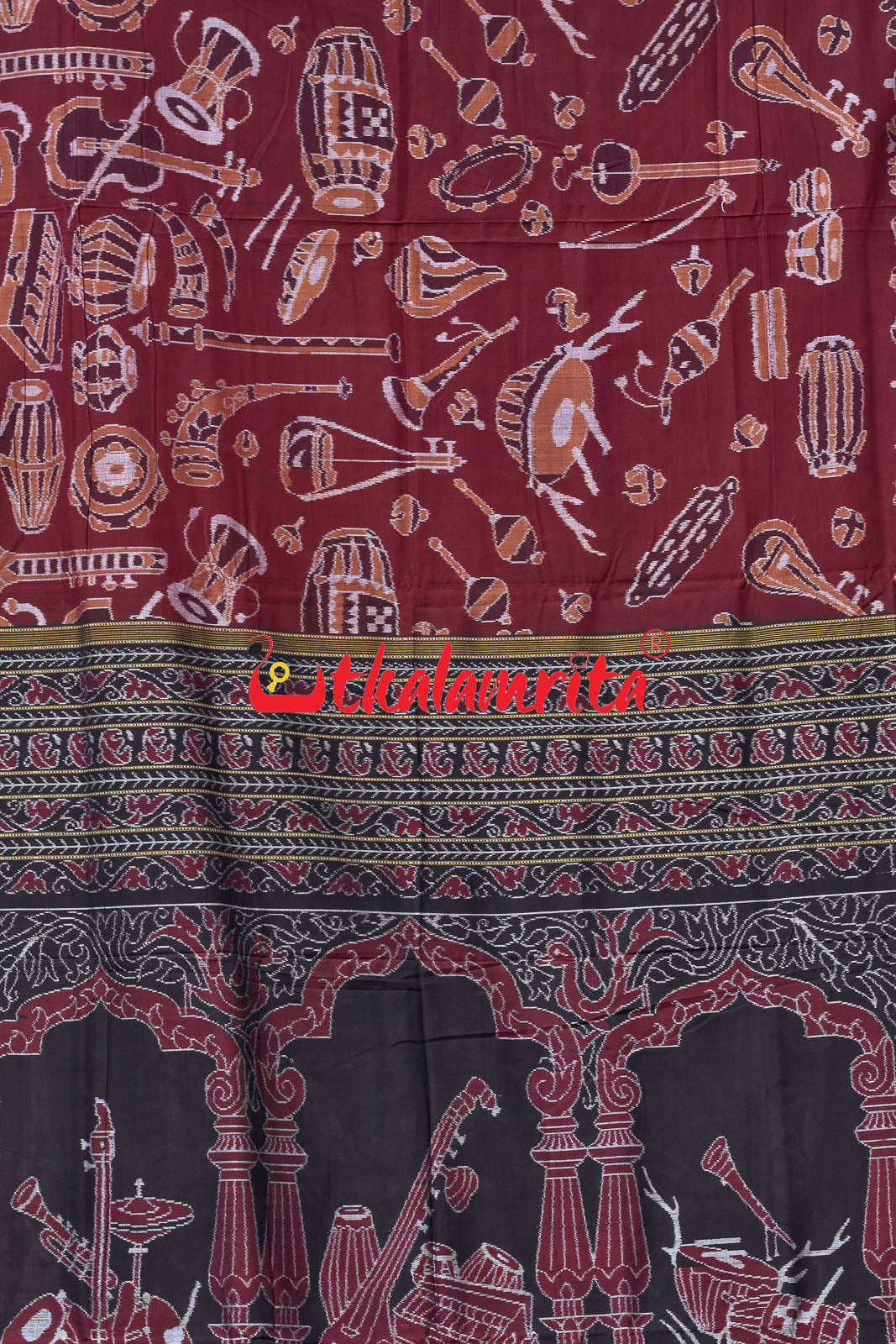 Coffee Sangeet Instruments Sambalpuri Cotton Saree