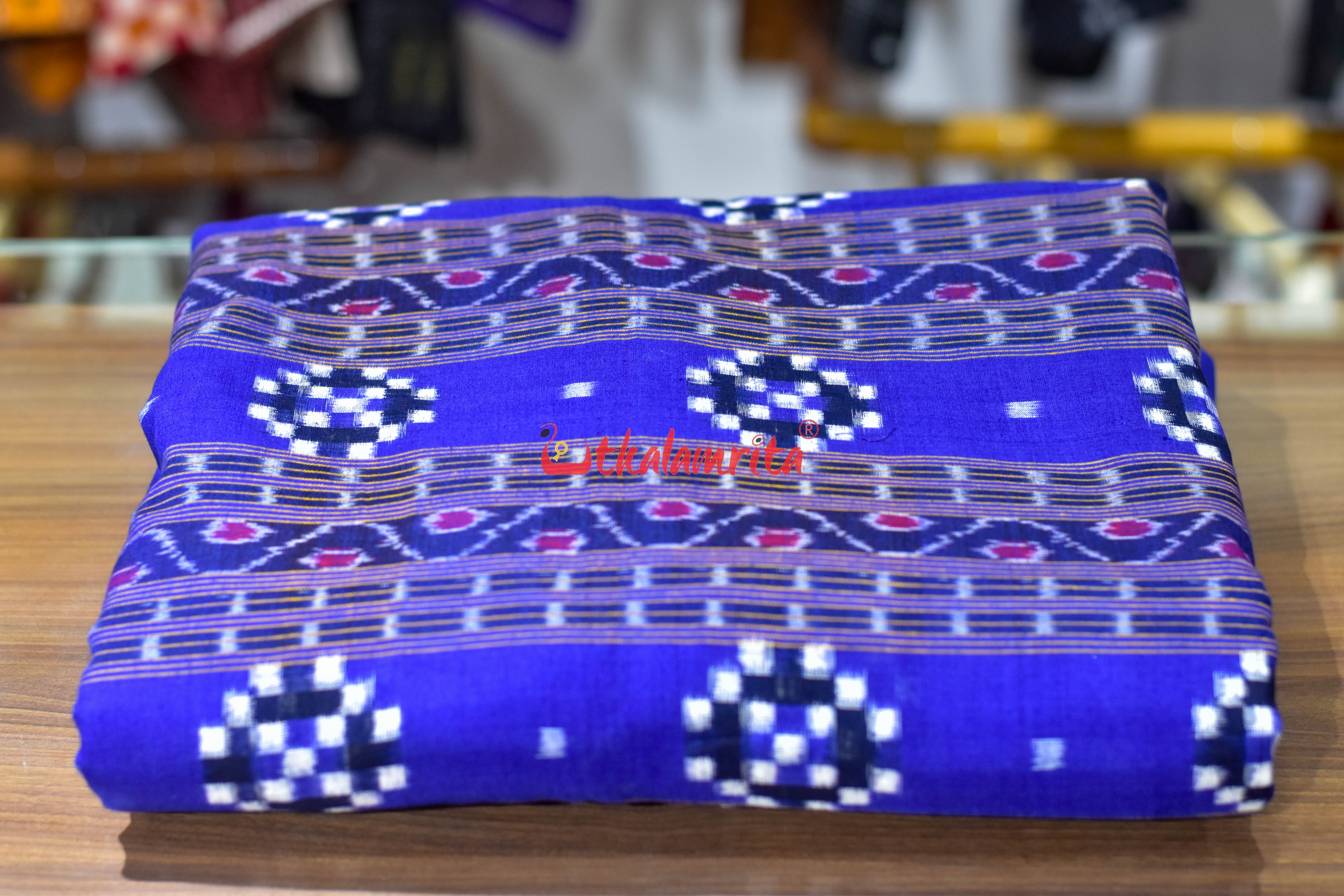 Blue Pasapali Kangula Sambalpuri Cotton (Fabric)