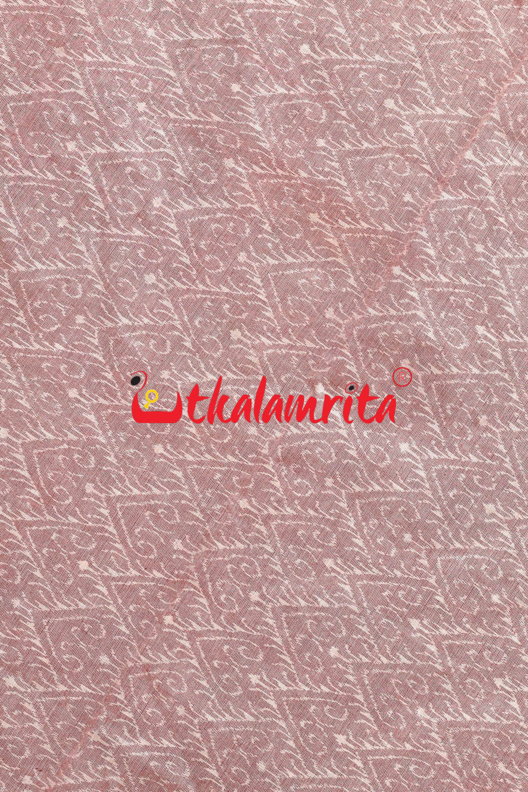 Pink Red Sambalpuri Fish Border (Dupatta)