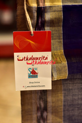 Deep Blue Grey Pittala Cotton Saree