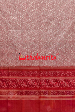 Pink Red Sambalpuri Fish Border (Dupatta)