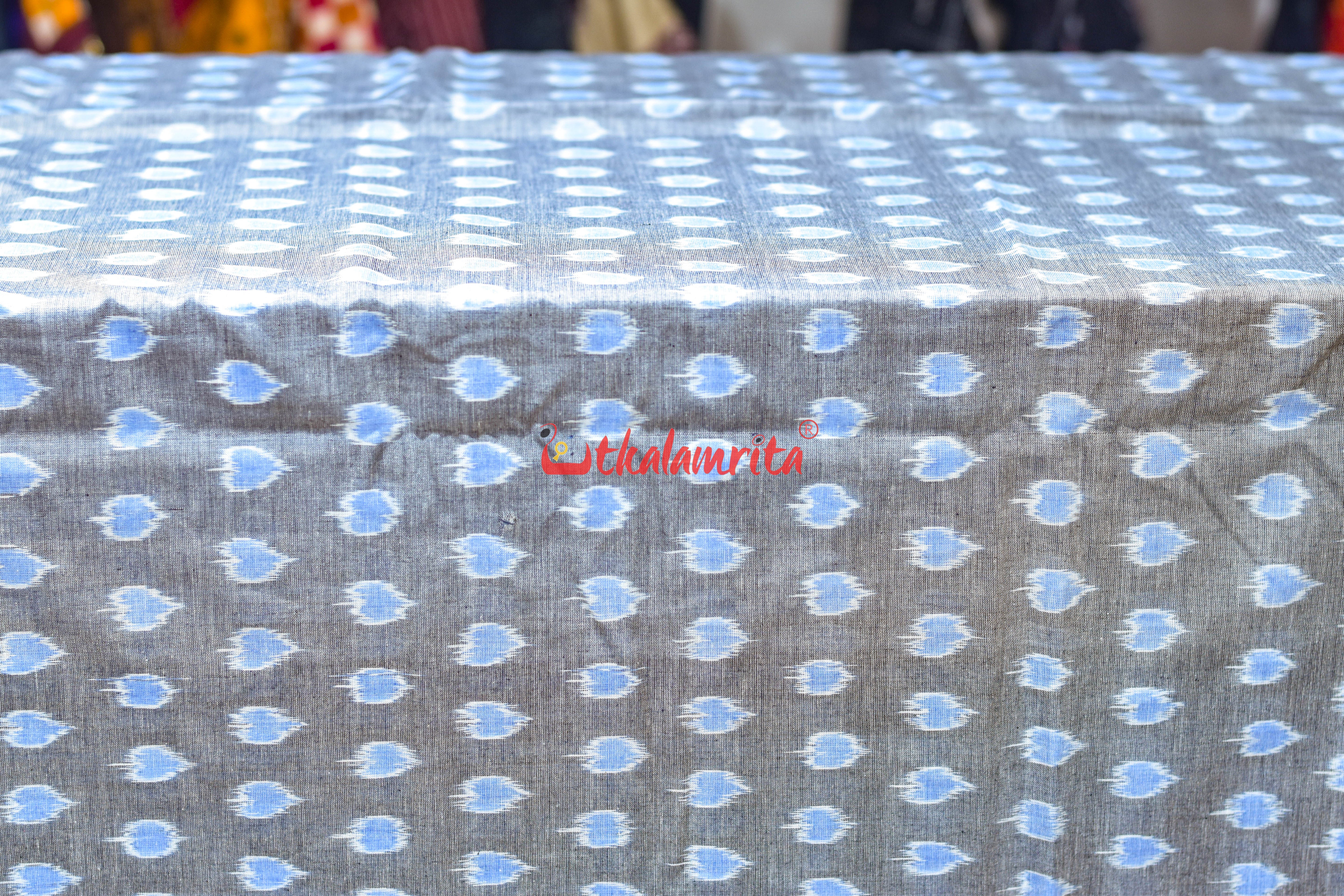Panapatra Sky Grey Ikat Cotton (Fabric)