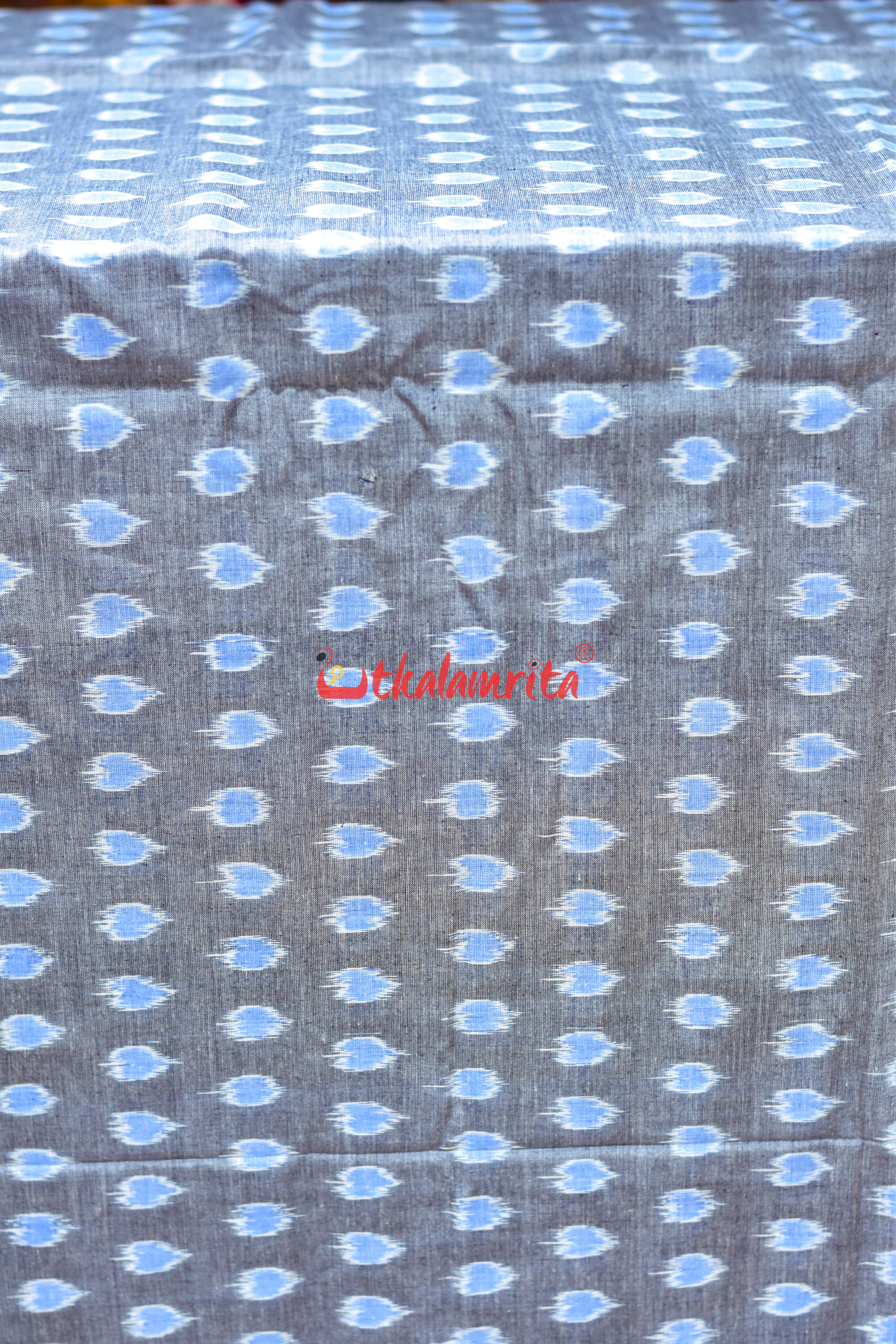 Panapatra Sky Grey Ikat Cotton (Fabric)