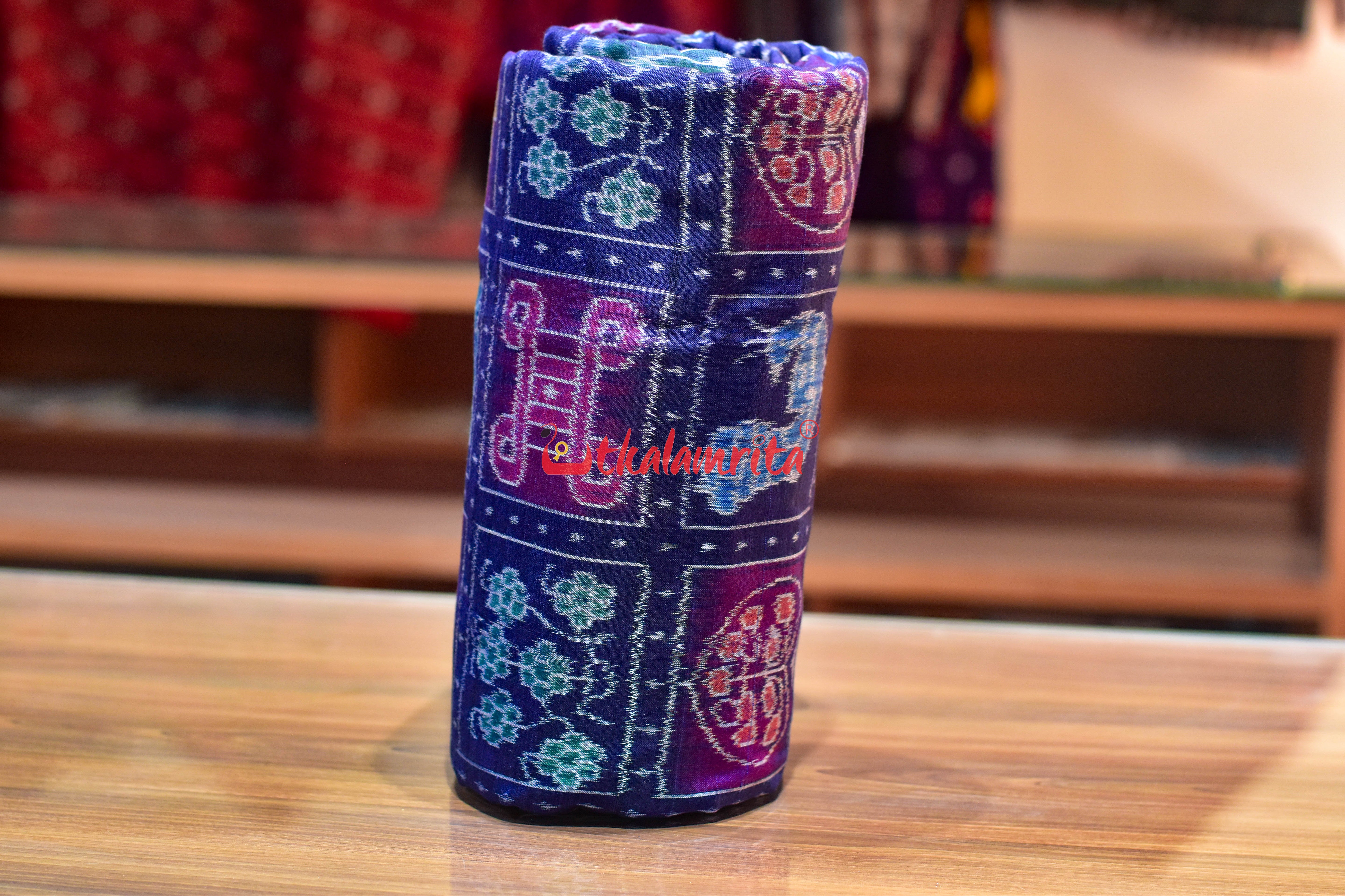 Blue Dots Nabakothi Cotton (Fabric)