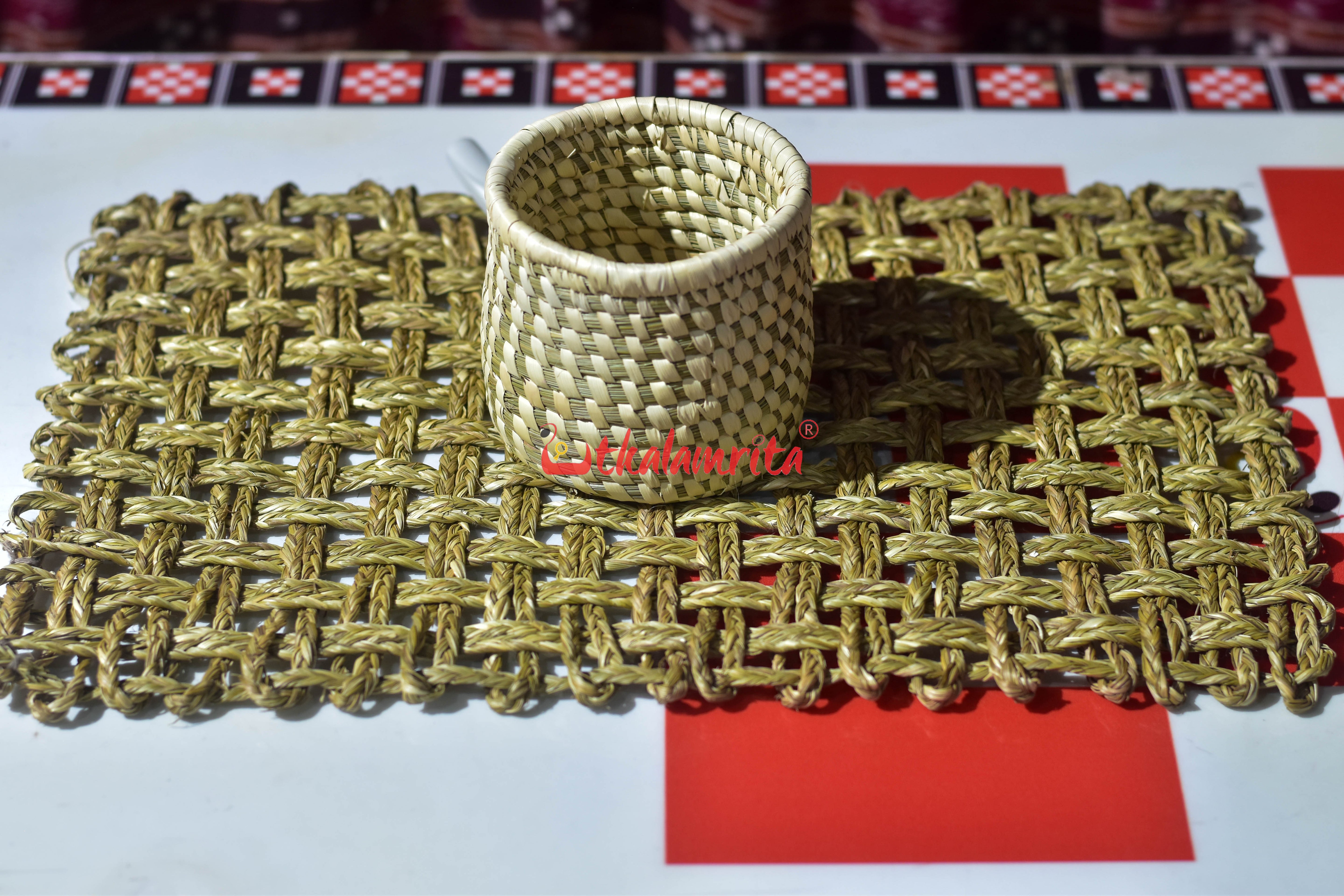 Sabai Grass Jali Mat Dual Layer (Natural)