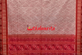 Pink Red Sambalpuri Fish Border (Dupatta)