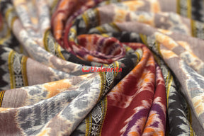 Maroon Nartaki Sambalpuri Cotton (Fabric)