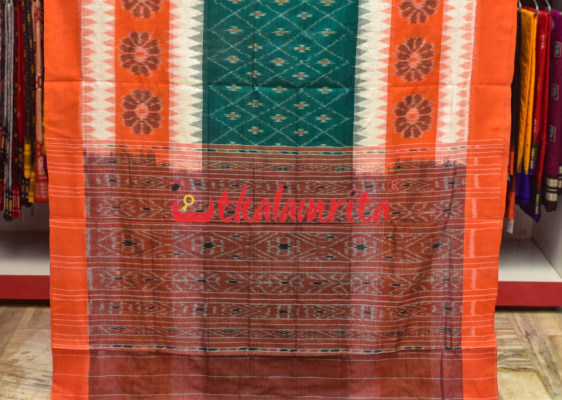 Triranga Bandha Khandua Cotton Saree