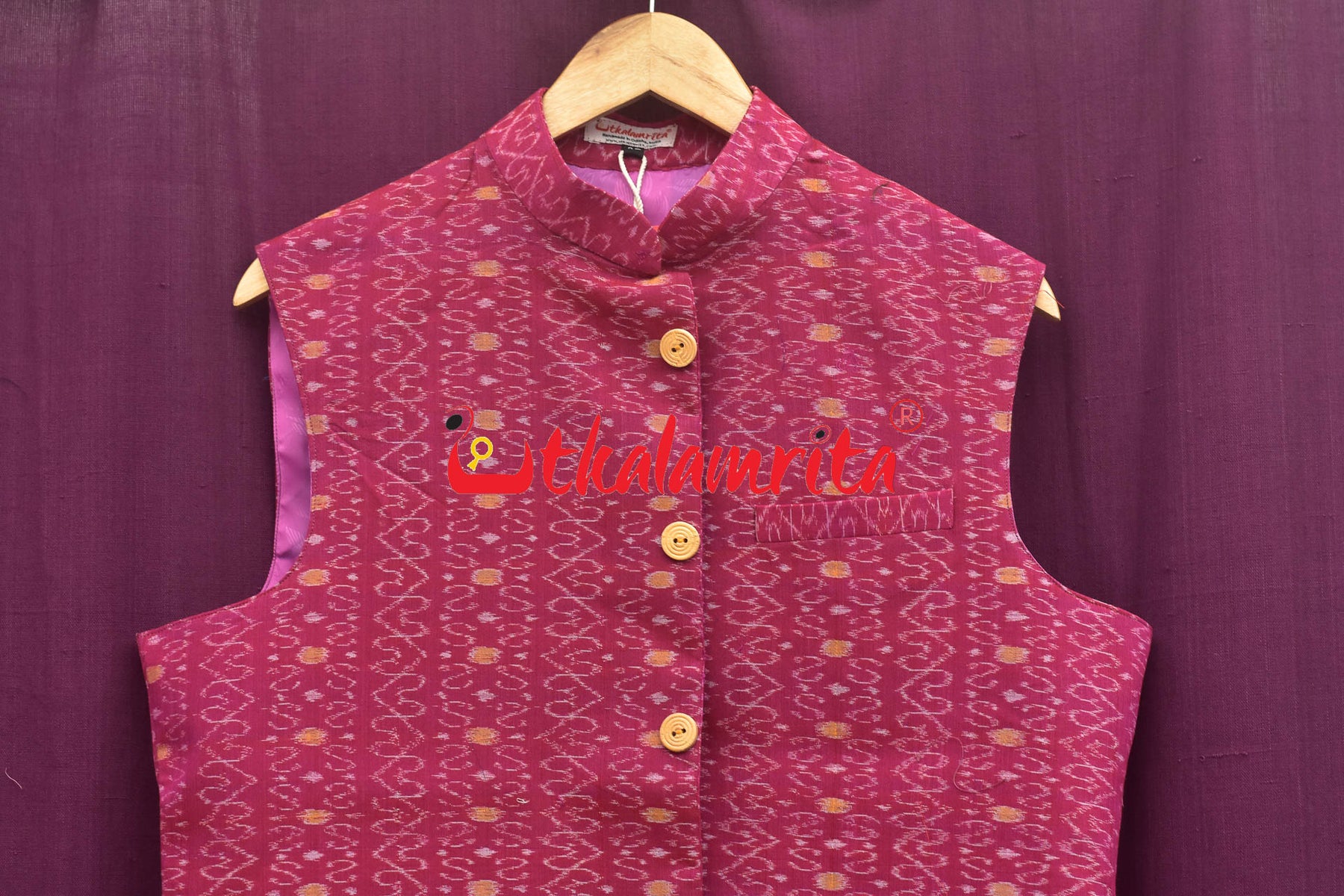 Bright Pink & Heart S Bandha Cotton (Men's Jacket)