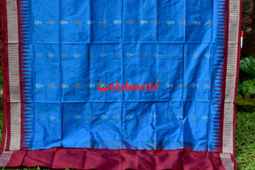 Blue Sankh and Fish Bomkai Sambalpuri Silk