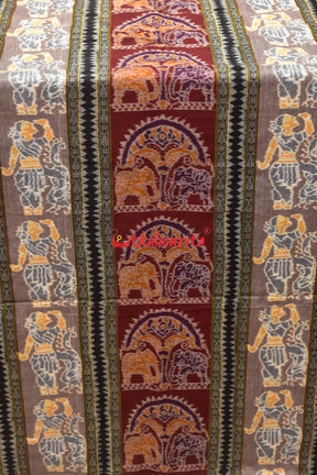 Maroon Nartaki Sambalpuri Cotton (Fabric)