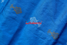 Blue Sankh and Fish Bomkai Sambalpuri Silk