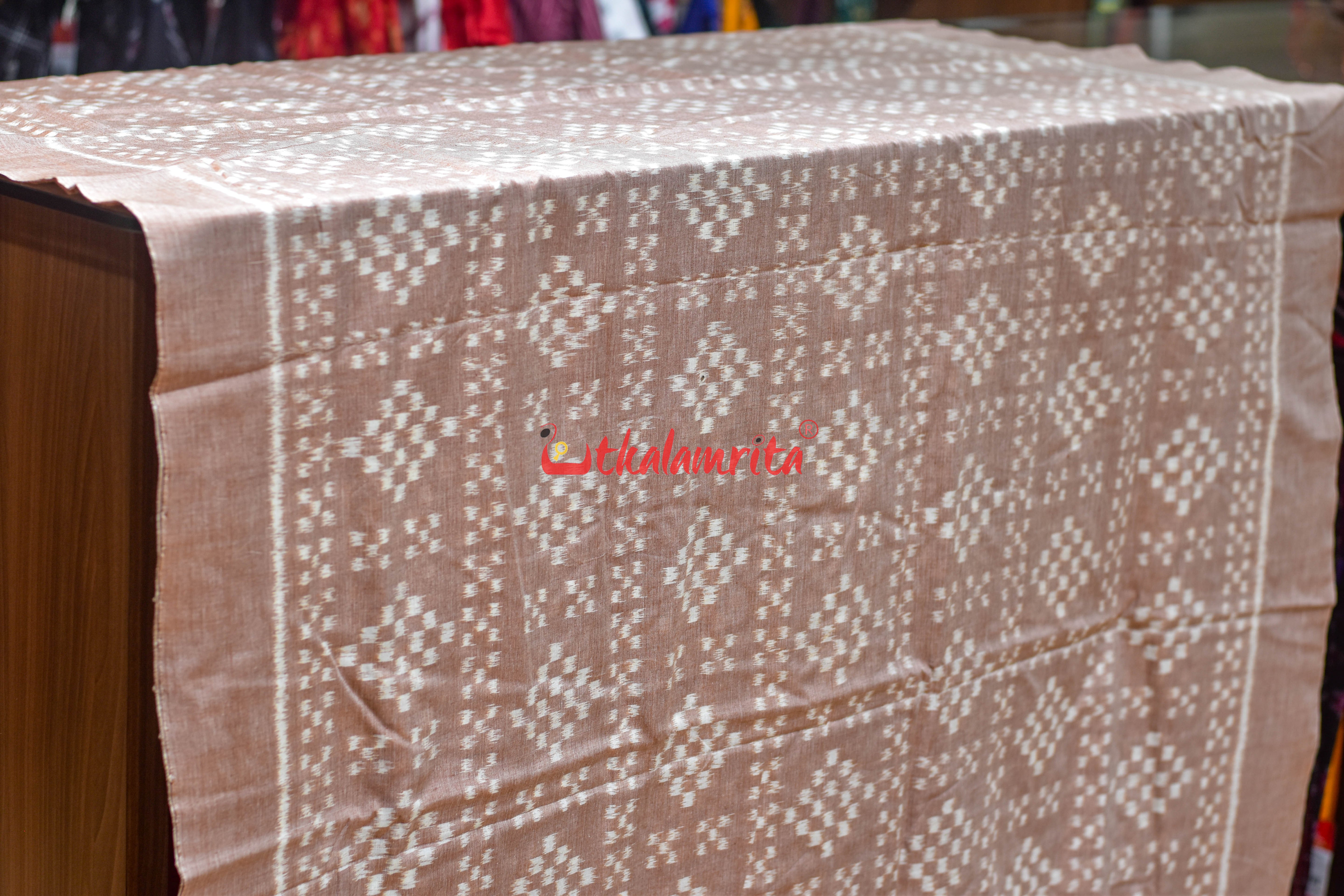 Peach Single Ikat Pasapali Cotton (Fabric)