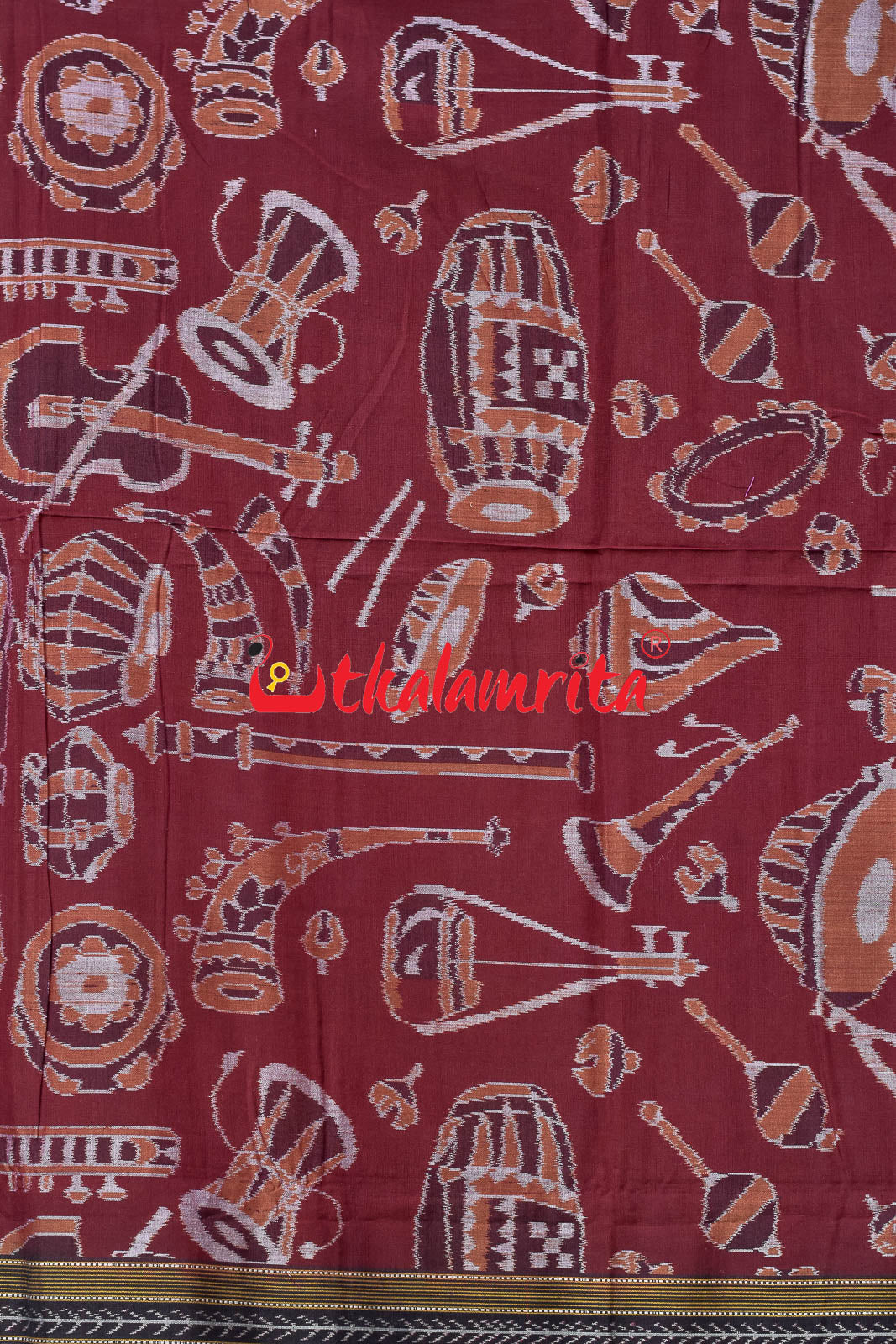 Coffee Sangeet Instruments Sambalpuri Cotton Saree