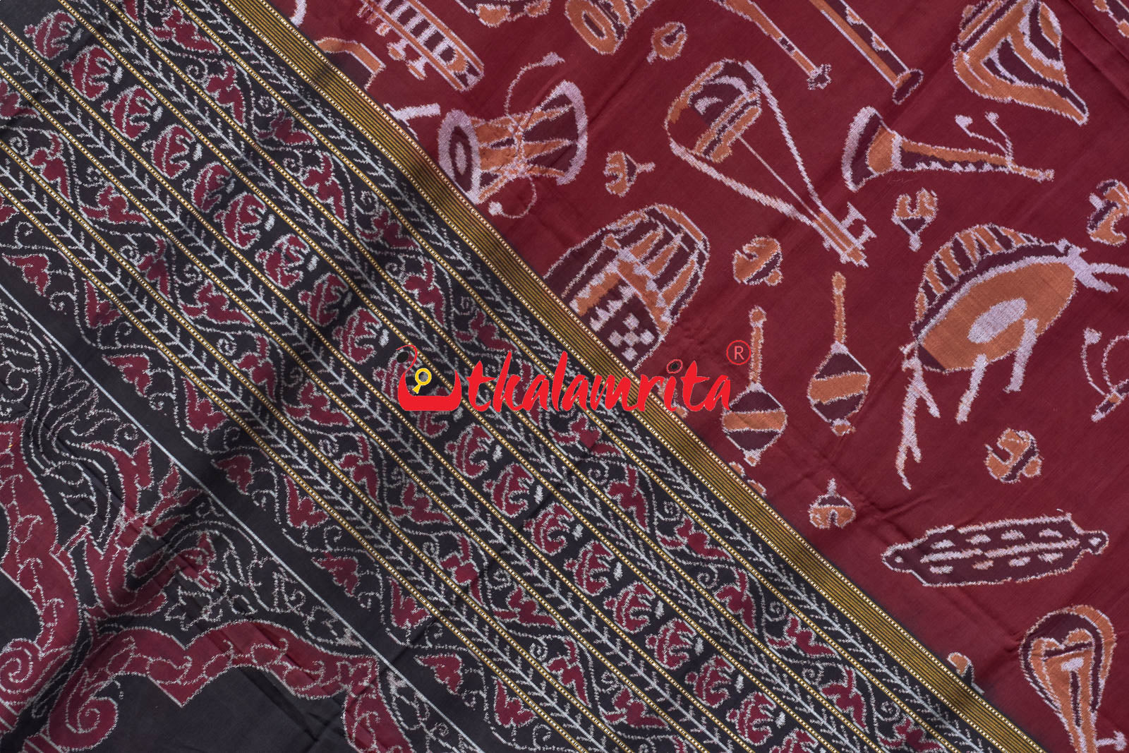 Coffee Sangeet Instruments Sambalpuri Cotton Saree