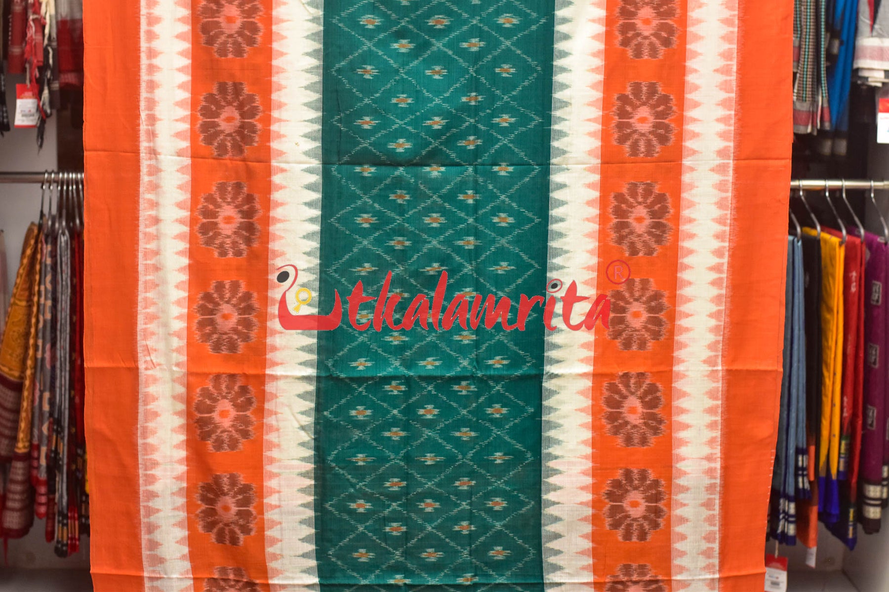 Triranga Bandha Khandua Cotton Saree