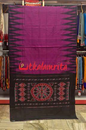 Magenta Kargil Kumbha Cotton Saree