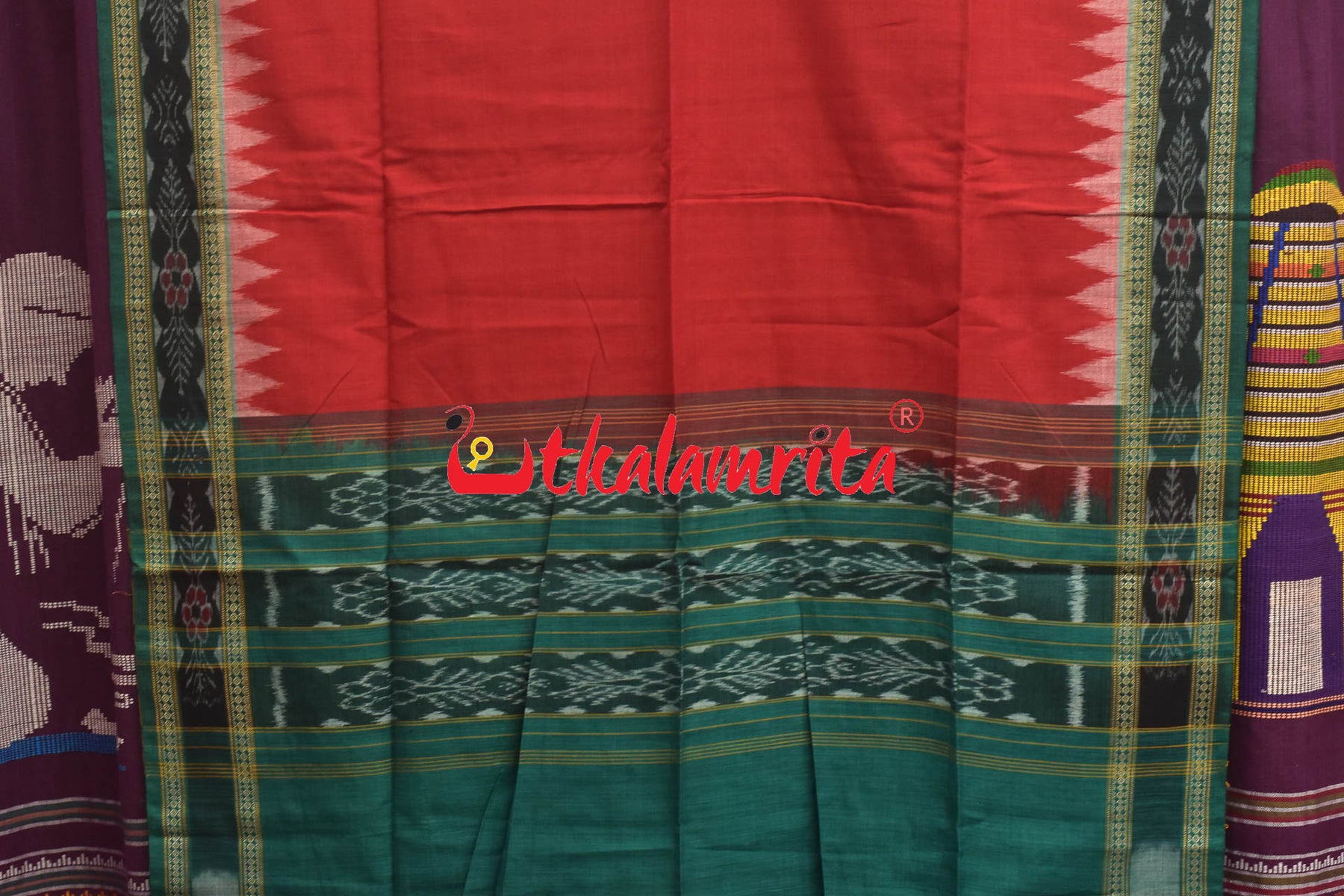 Green Lahari With Pasapali Sambalpuri Dress Set