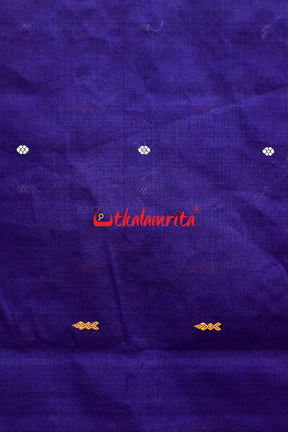 Deep Blue Grey Pittala Cotton Saree