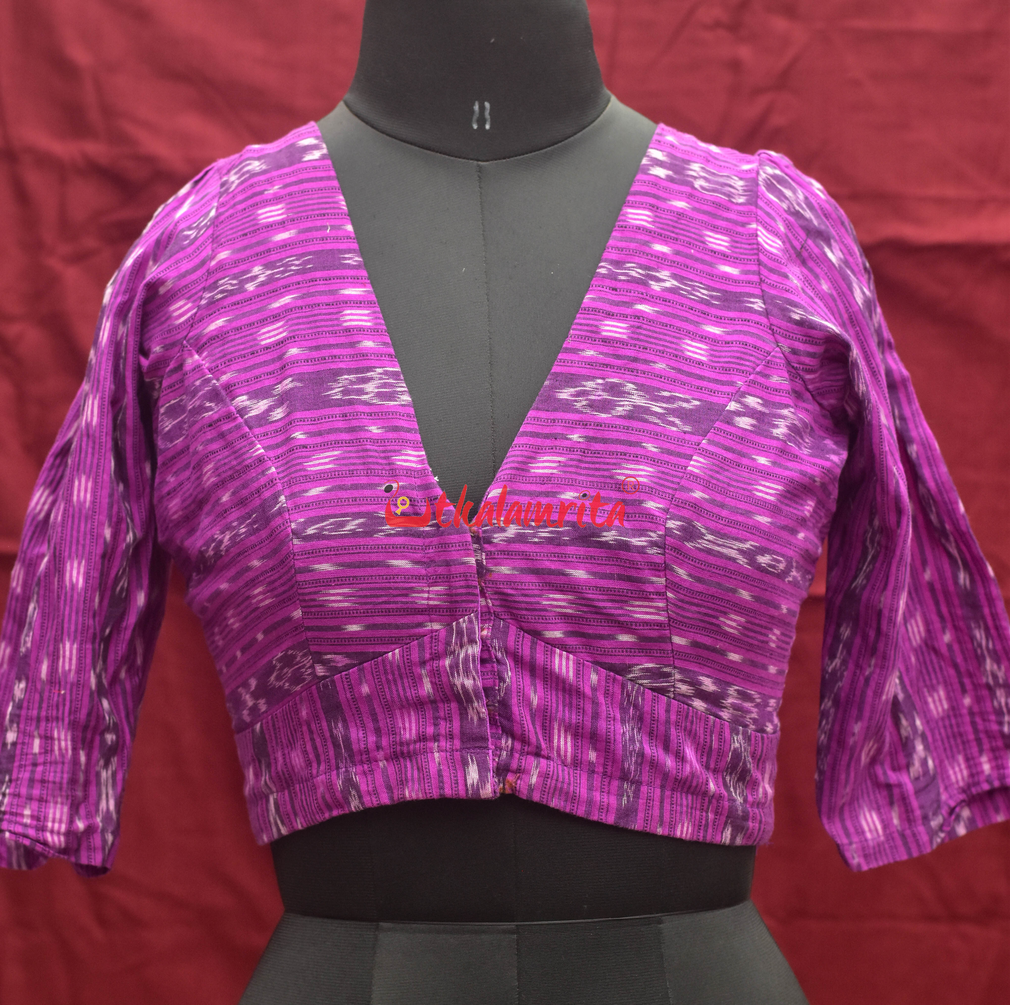 Dark Magenta Ikat (Blouse)