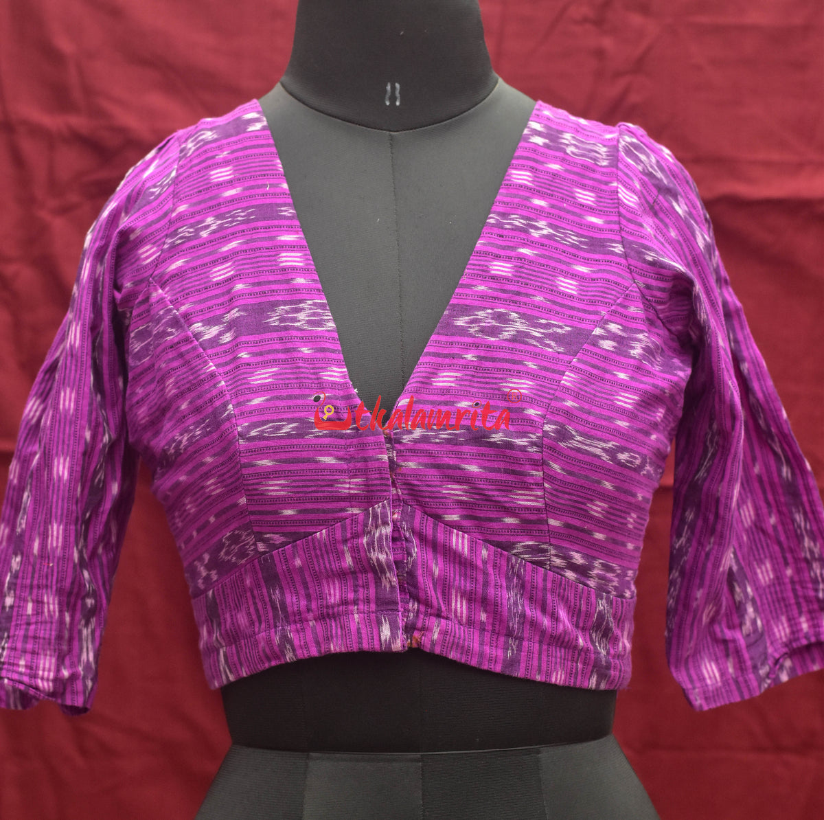 Dark Magenta Ikat (Blouse)