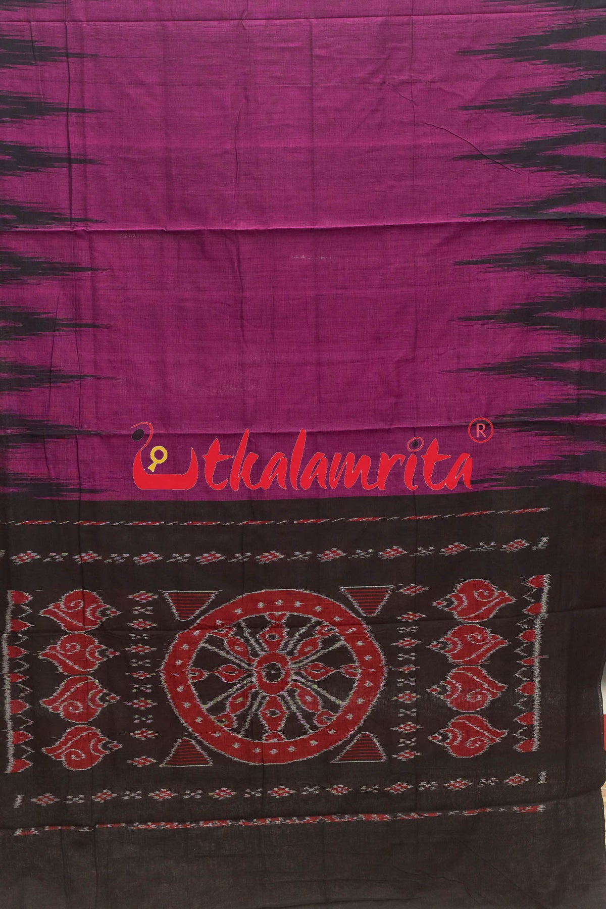 Magenta Kargil Kumbha Cotton Saree