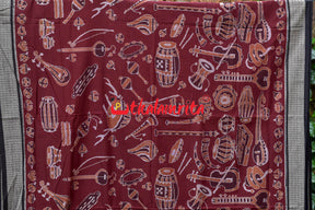 Coffee Sangeet Instruments Sambalpuri Cotton Saree