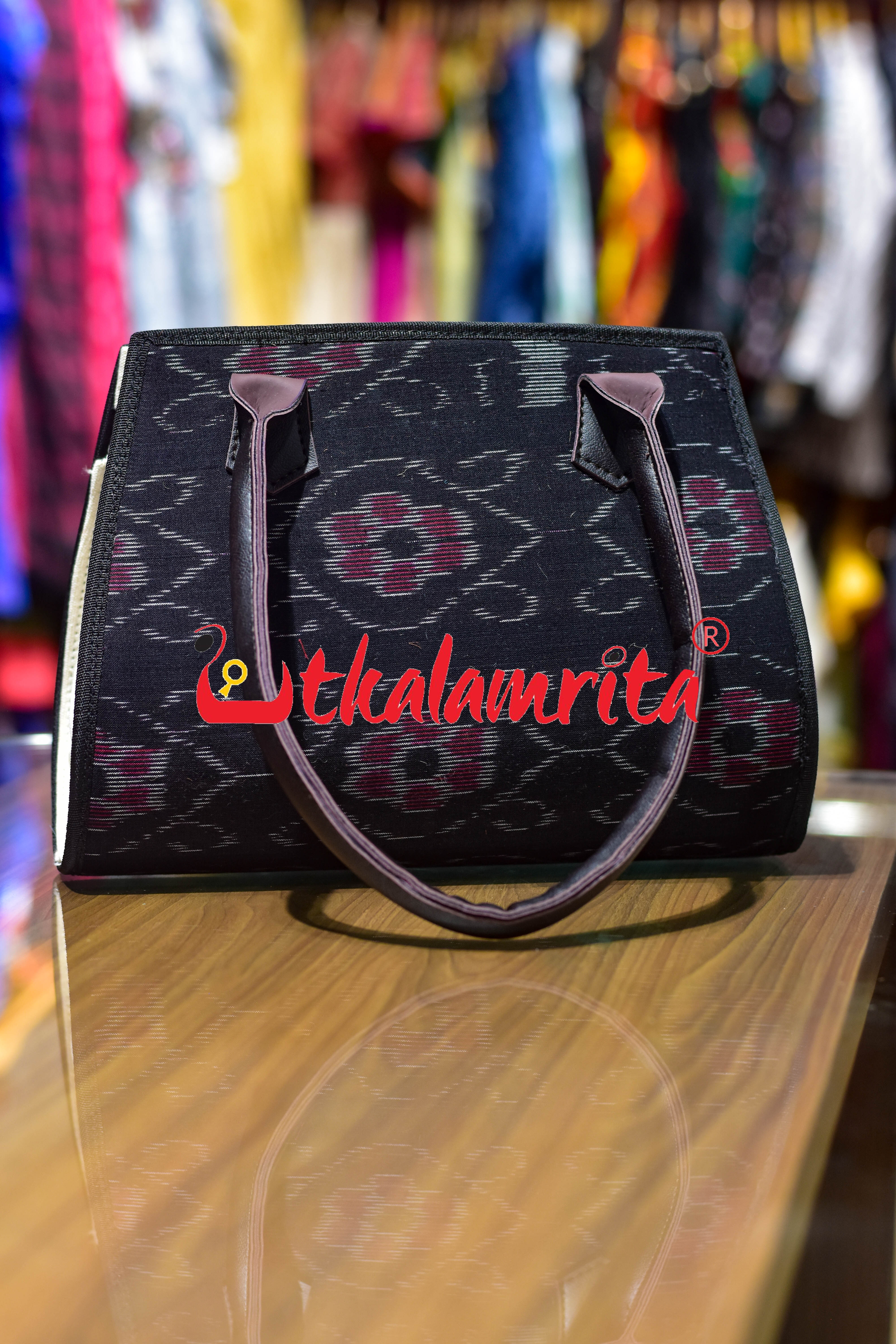 Black Tetris Trapezium Vanity Bag