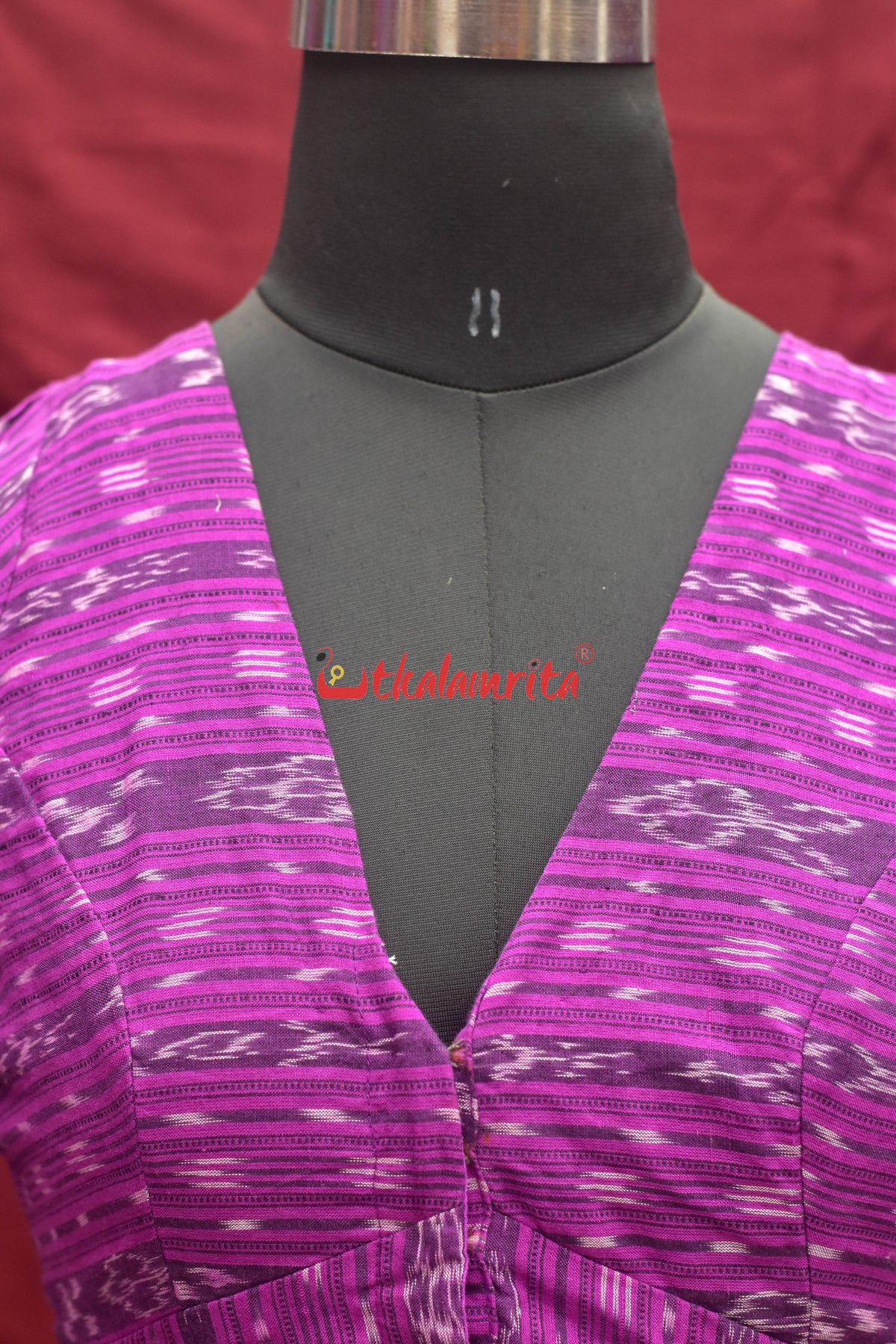 Dark Magenta Ikat (Blouse)