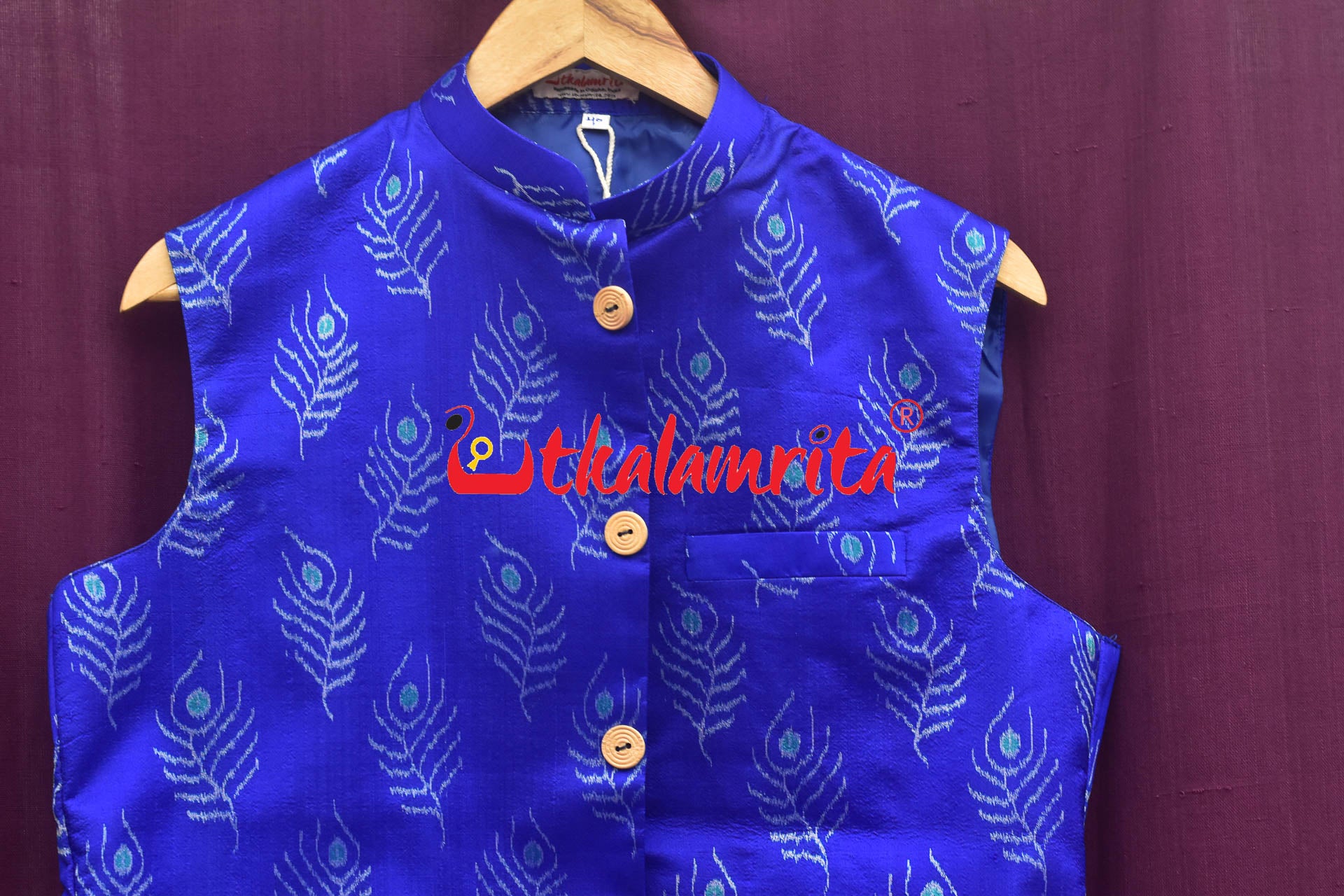 Persian Blue with Mayurapucha Silk (Men's Jacket)