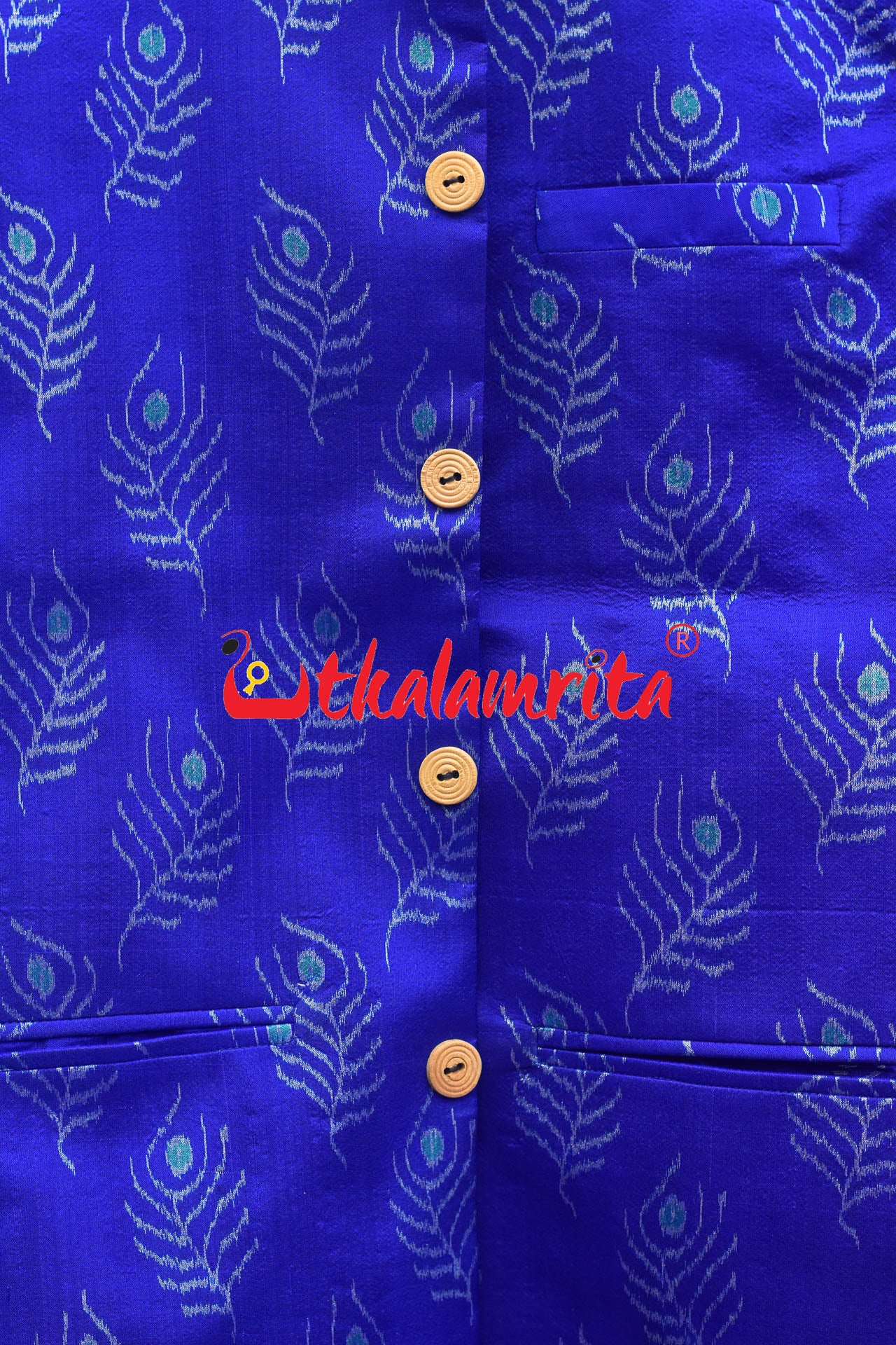 Persian Blue with Mayurapucha Silk (Men's Jacket)