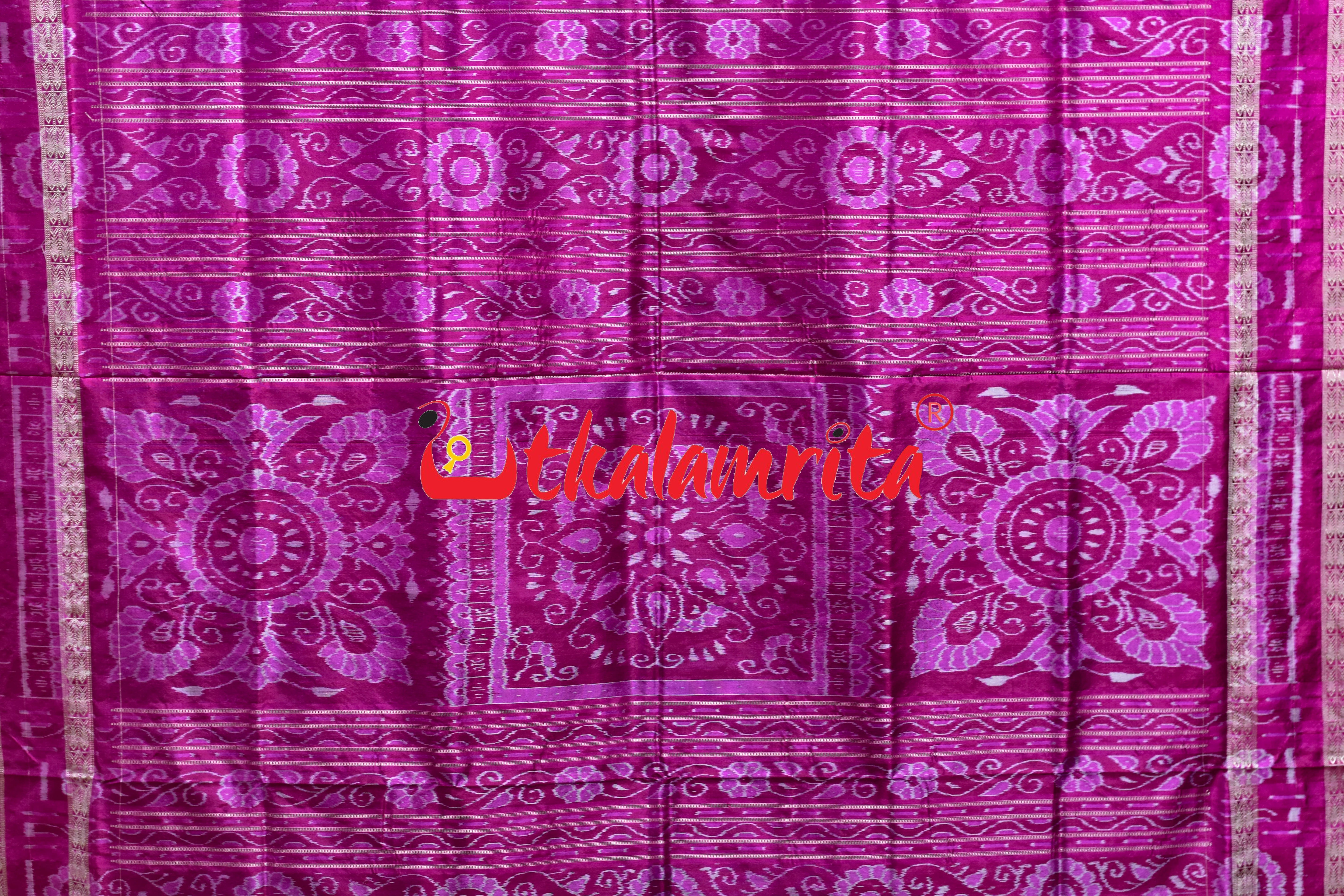 Sea Green 5 Kuthi Double Dhadi Sambalpuri Silk Saree