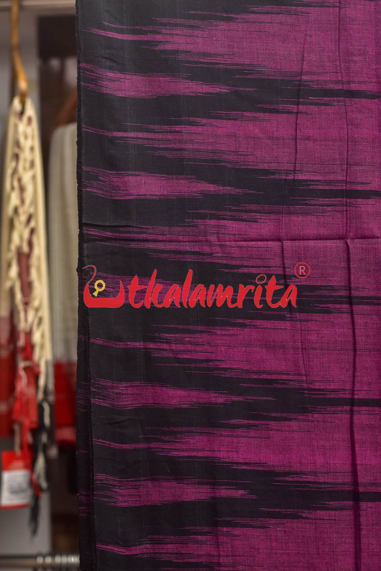 Magenta Kargil Kumbha Cotton Saree