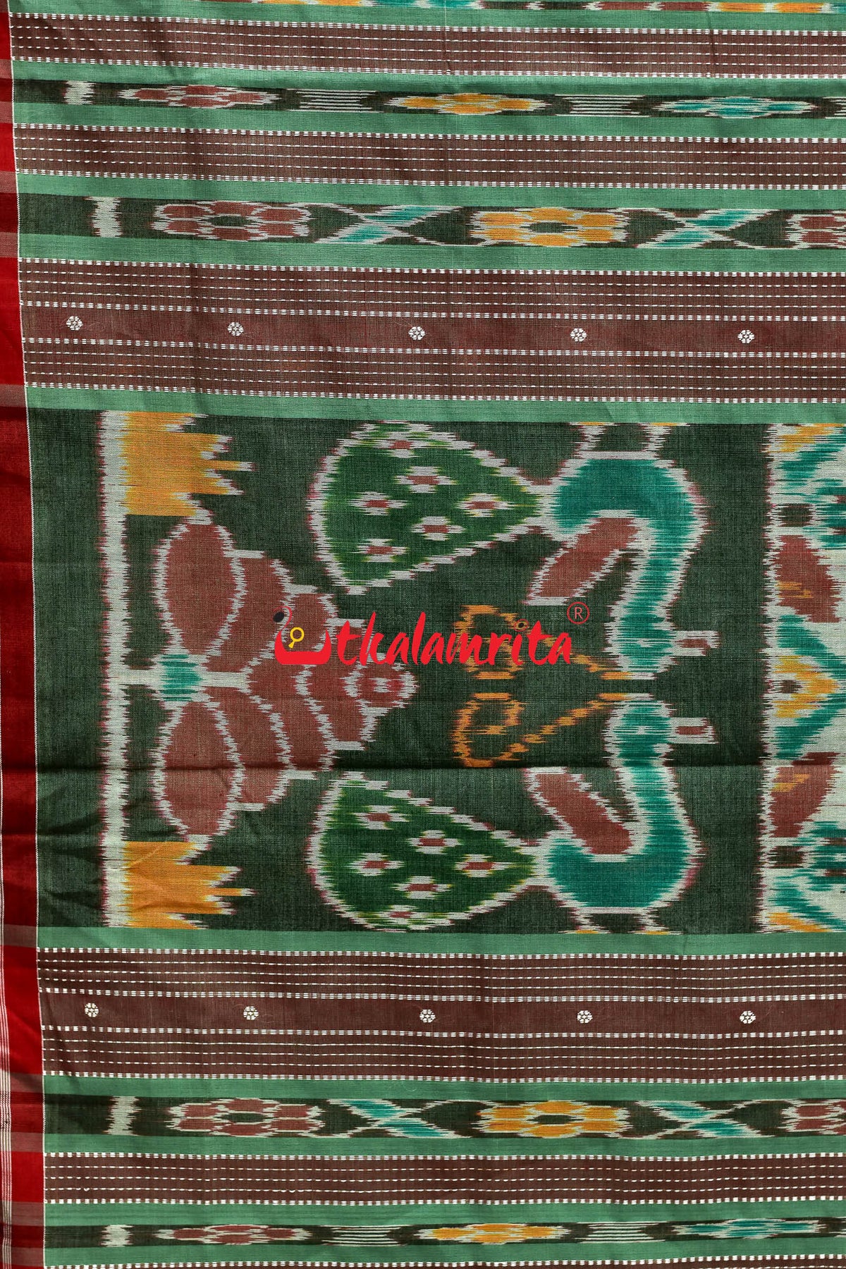 Light Mossy Green Pittala Cotton Saree