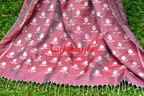 Lavender Flower Scot Khandua Silk Saree