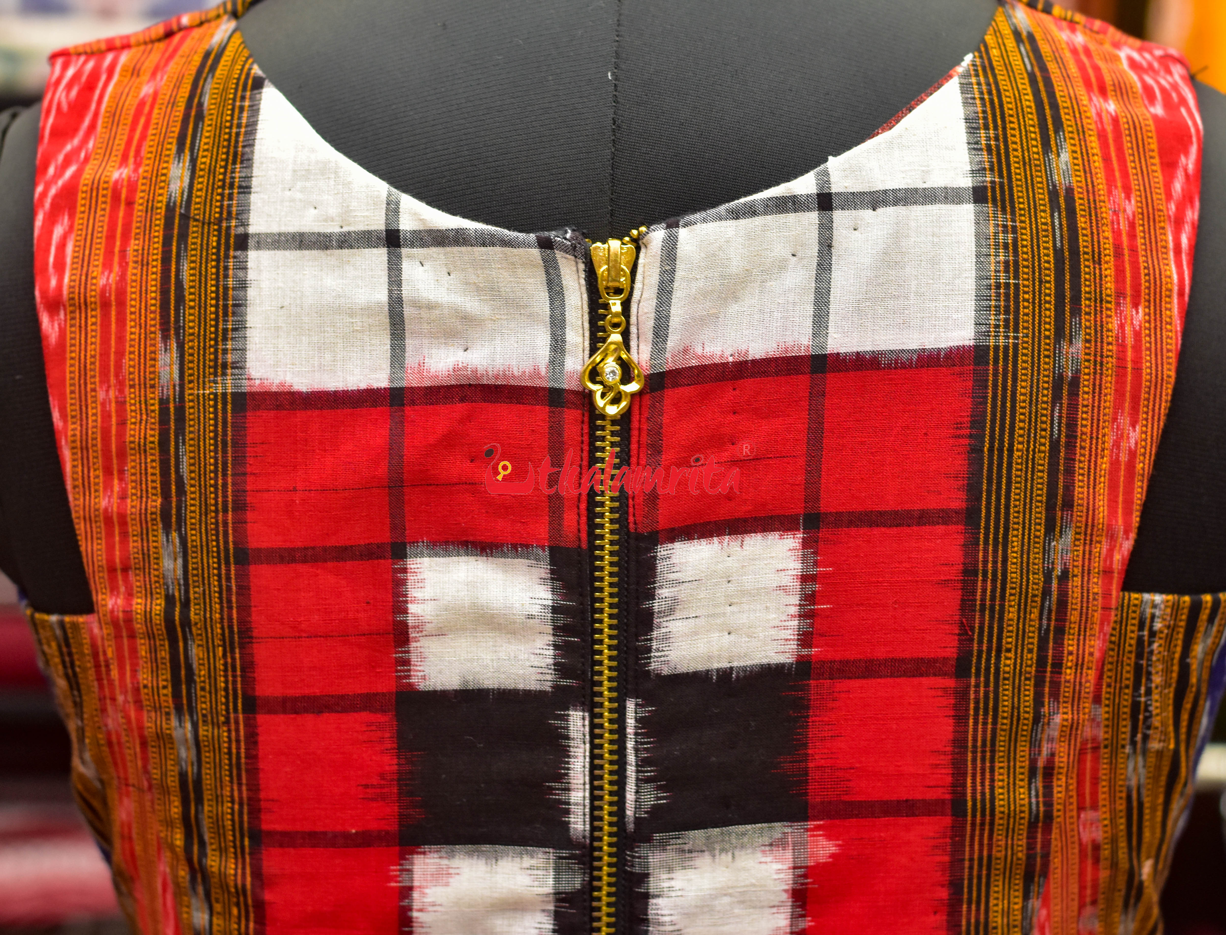 Contrast Bichitrapuri RBW Sleeveless (Blouse)