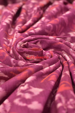 Magenta Flower Bandha Sambalpuri Cotton (Fabric)