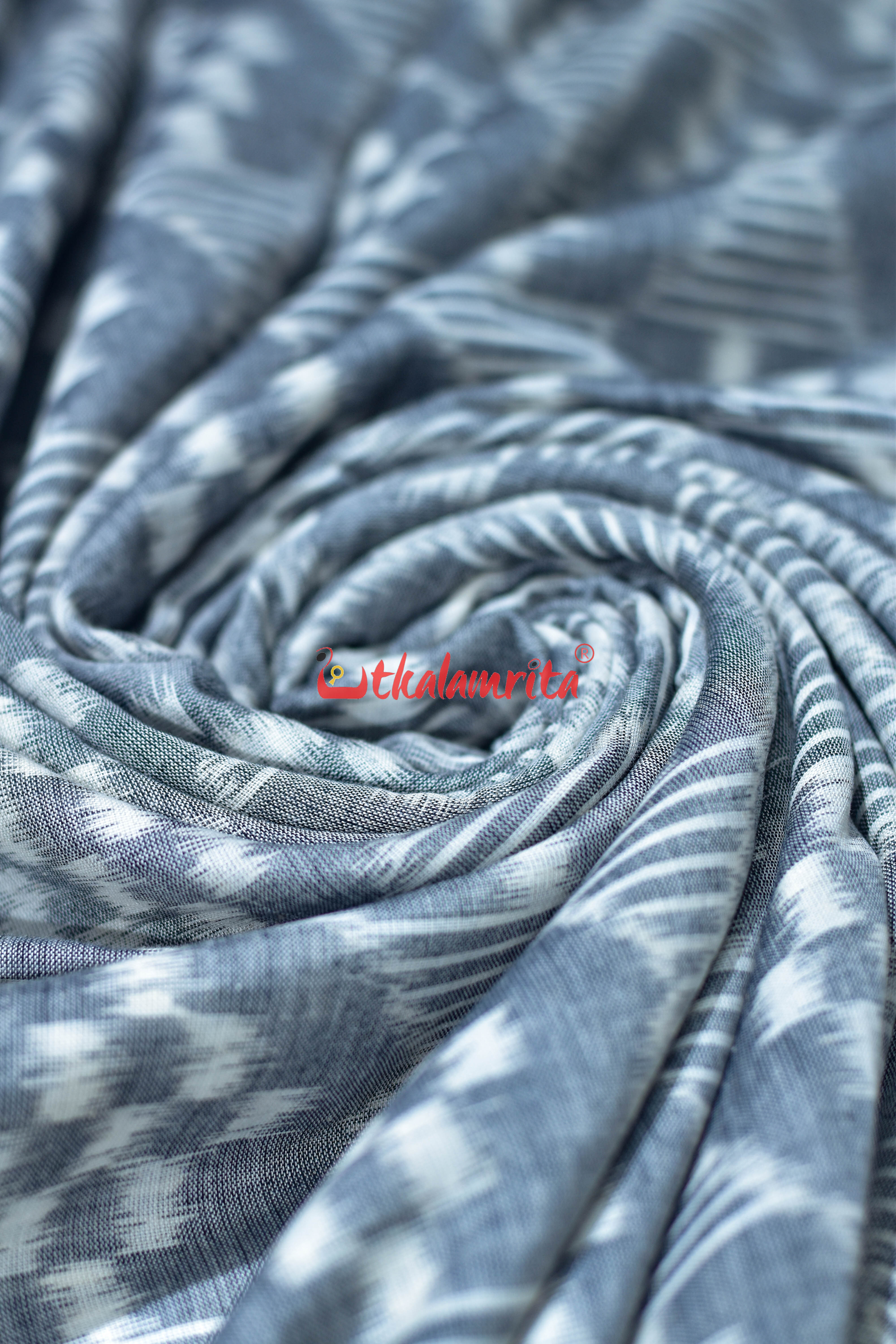 Grey Single Ikat Pasapali Cotton (Fabric)