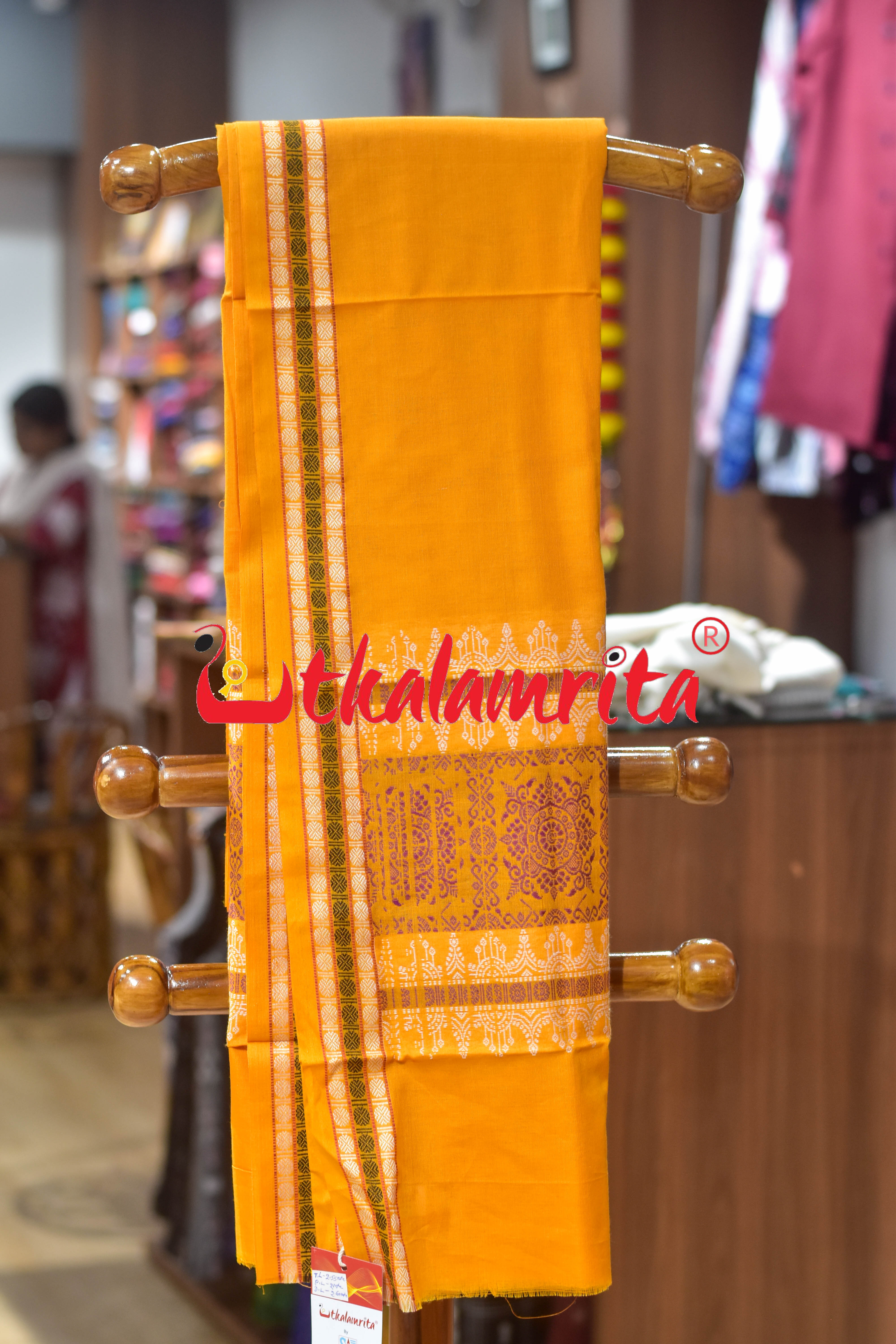 Magenta Yellow Doll Bomkai Bapta Dress Set