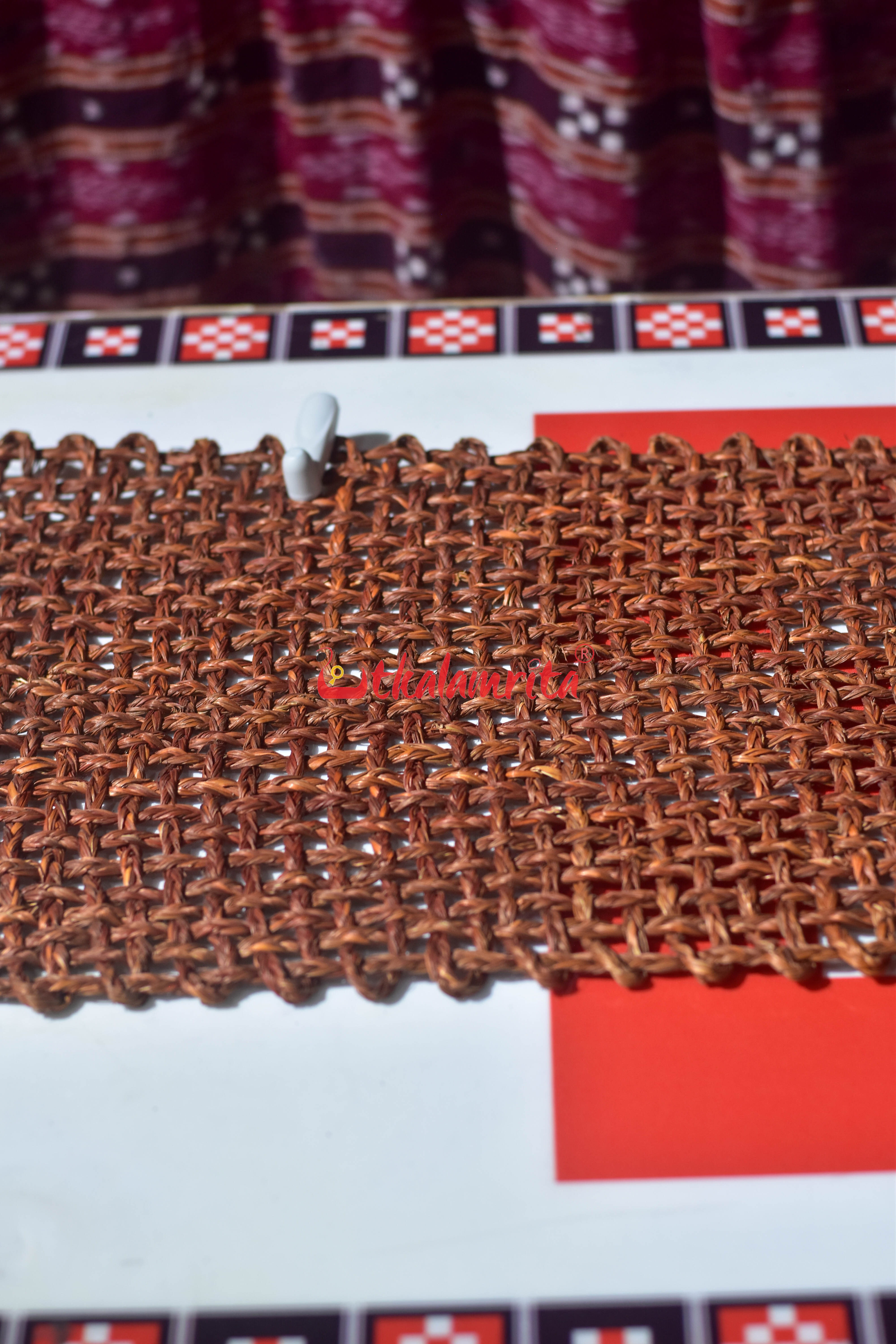 Sabai Grass Jali Mat Single Layer (Rust)