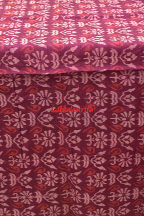 Magenta Flower Bandha Sambalpuri Cotton (Fabric)