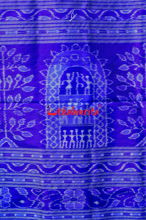 Magenta Blue Kadha Pasapali Sambalpuri Silk