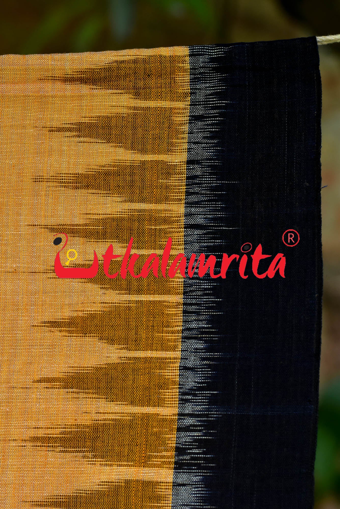 Yellow Black Ikat Dress Set