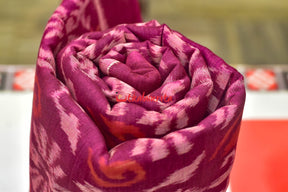 Magenta Flower Bandha Sambalpuri Cotton (Fabric)