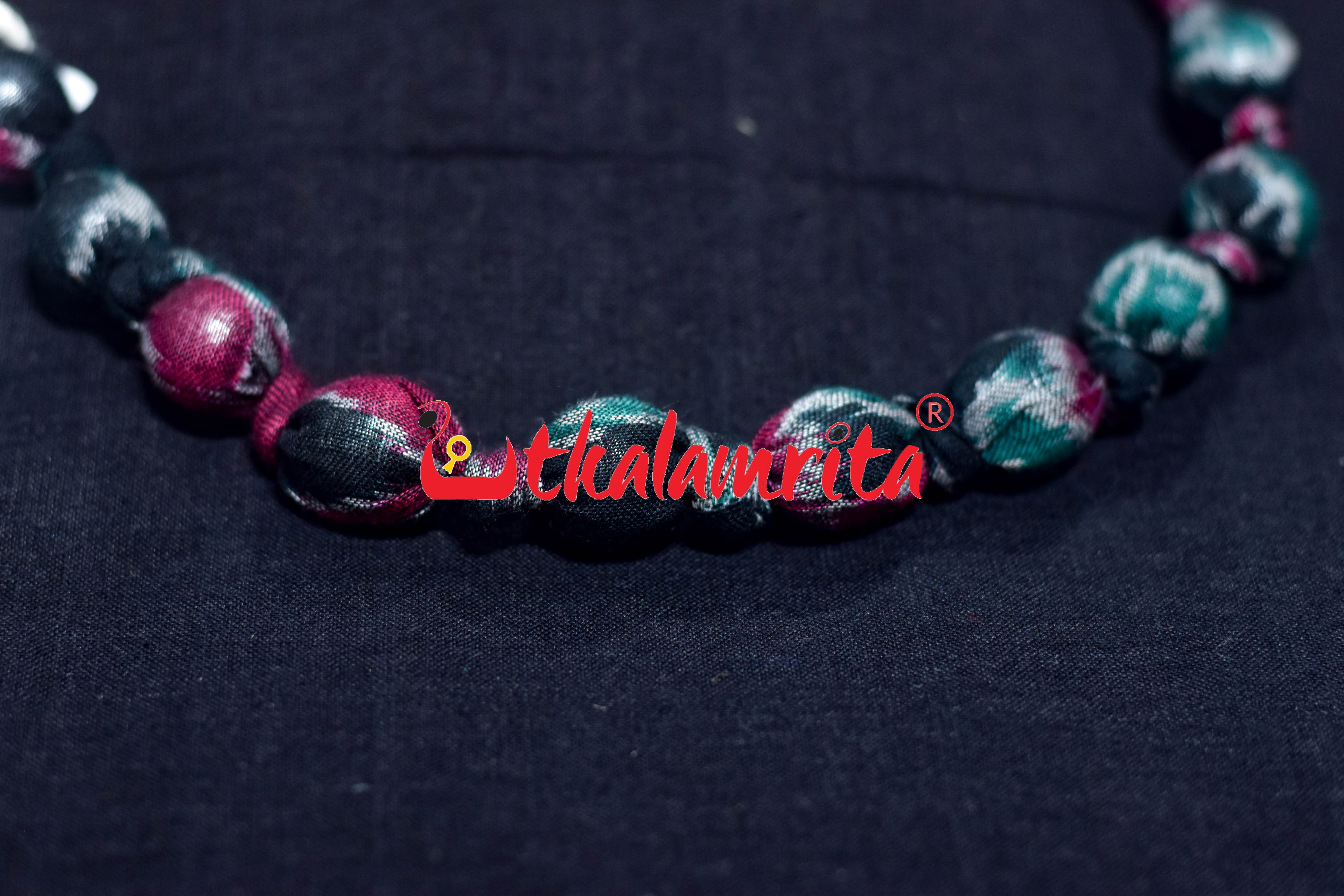 Black Round Balls Handloom (Necklace)