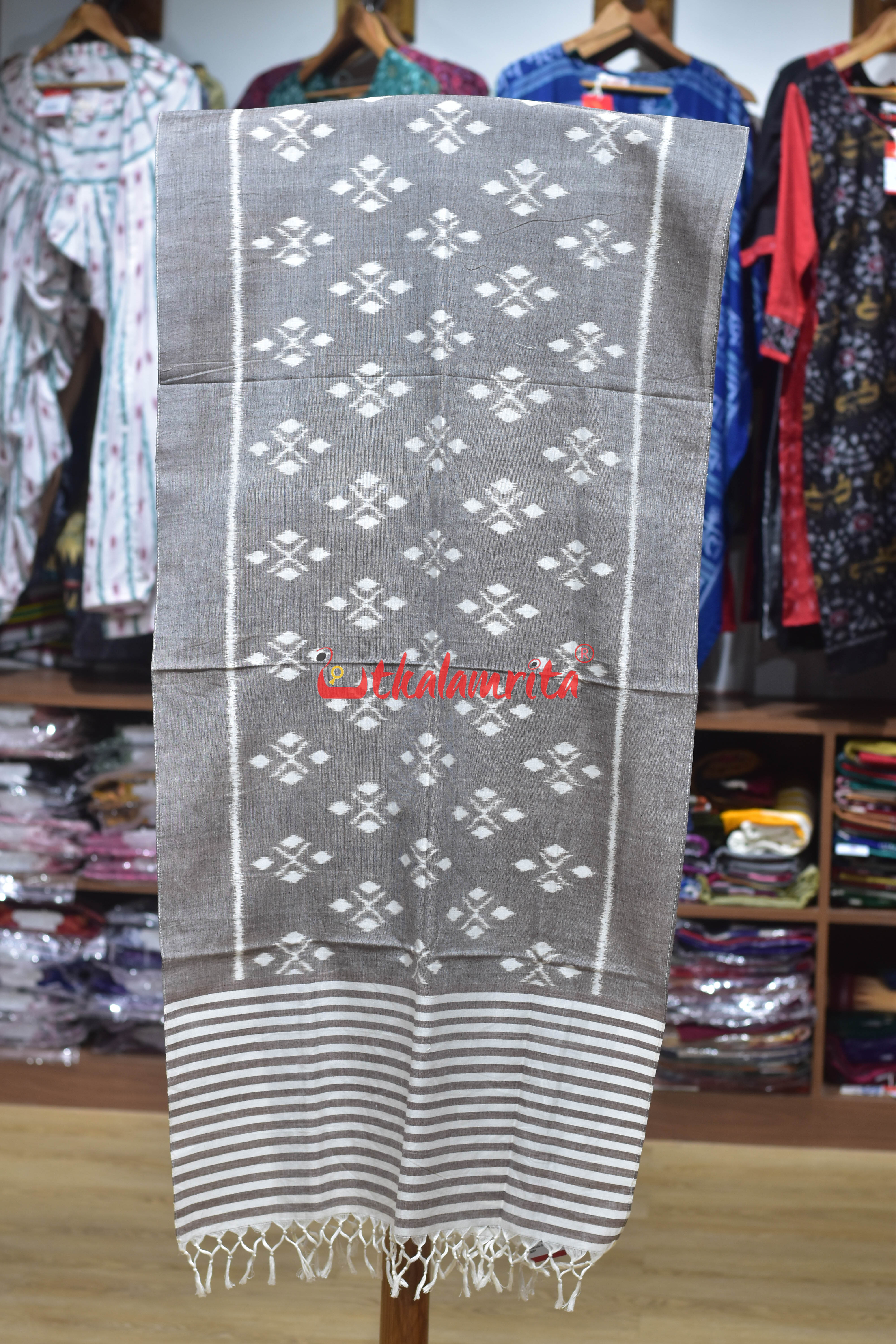 White Coffee Flower Thikiri Cotton Stole